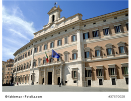 Piazza Montecitorio a Roma.