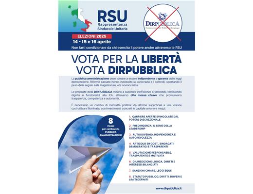 Manifesto elettorale RSU 2025